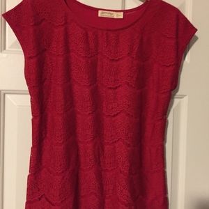 Red Lace Top
